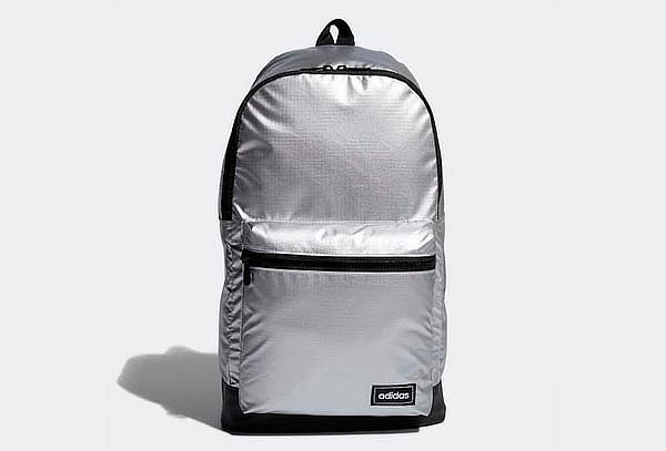 Mochila Adidas Classic Mediana color plata metalizada