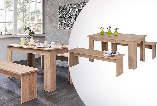Mesa de Comedor con 2 bancos con envío a domicilio