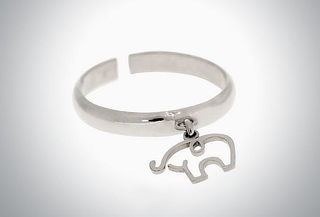 Anillo con Elefante de Plata