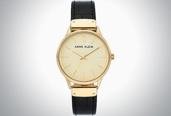 Reloj Anne Klein de Piel con Correa Color Negro
