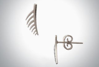 Aretes Pluma de Plata