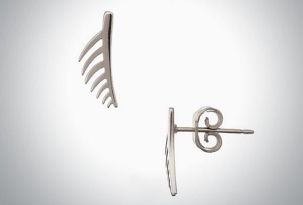 Aretes Pluma de Plata