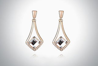 Aretes Elegantes en Baño de Oro Amarillo