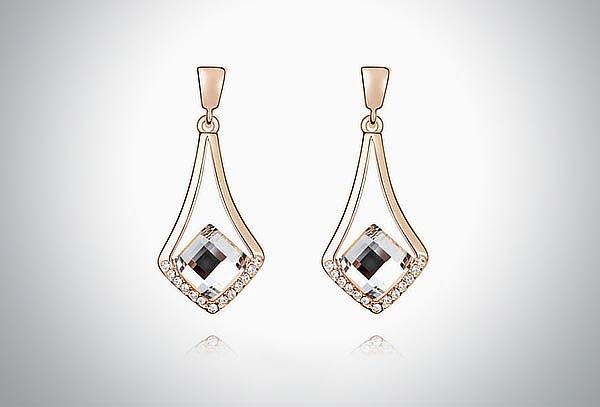 Aretes Elegantes en Baño de Oro Amarillo
