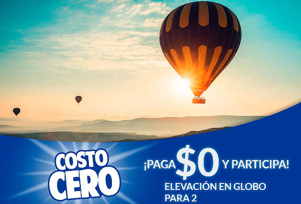 Participa en sorteo costo $0 de Elevación en Globo para 2
