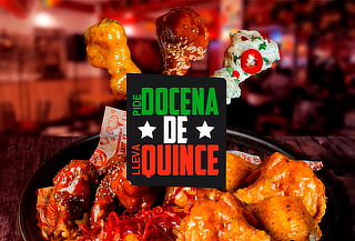 Disfruta de tus Miércoles 12 alitas + 3 adicionales + Coctel