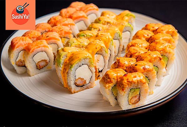 Compartamos: 30 Cortes Makis + Bebidas + Delivery  Sushi Ya