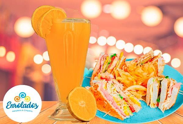 1 Club Sándwich + 1 Jugo en Enrolados - 4 Sedes