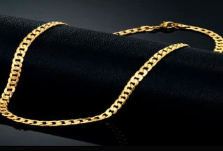 Cadena Lomo de Acero Para Hombre Enchapado en Oro de 18K