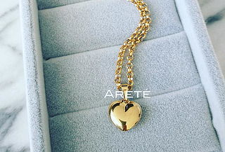 Collar Amor Bonito de Acero Bañado en Oro 18K