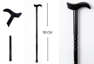 Bastón de Apoyo Ergonómico de Madera de 90 cm