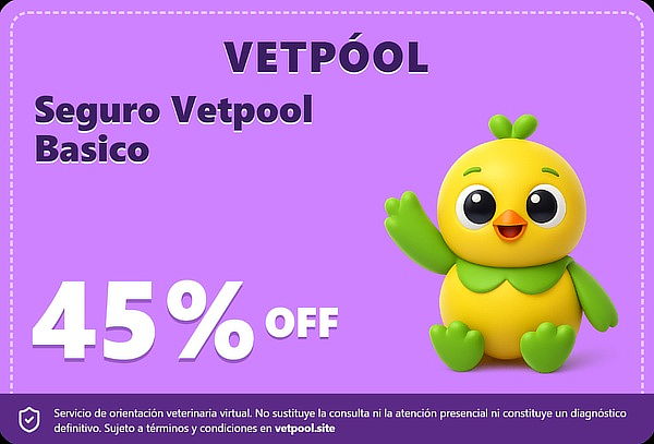 Seguro Vetpool Clásico para Mascotas por 1 Mes