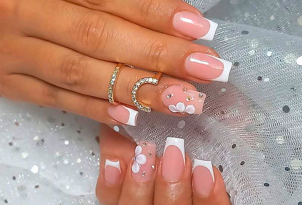Uñas Acrílicas Hasta #2 con GEL + Pedrería o Diseño