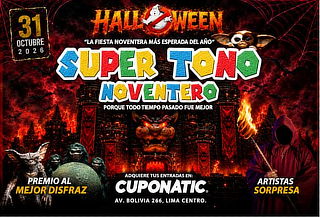 1 Entrada SUPER TONO NOVENTERO HALLOWEEN 2026! 