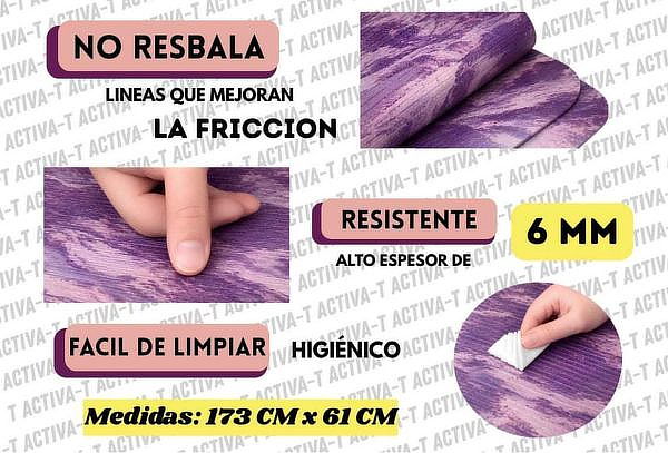 Mat de Yoga Antideslizante + Porta Mat +Correa Portátil