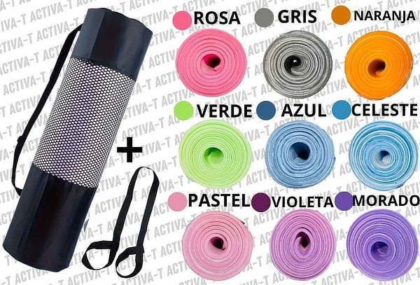 Mat de Yoga Antideslizante + Porta Mat +Correa Portátil