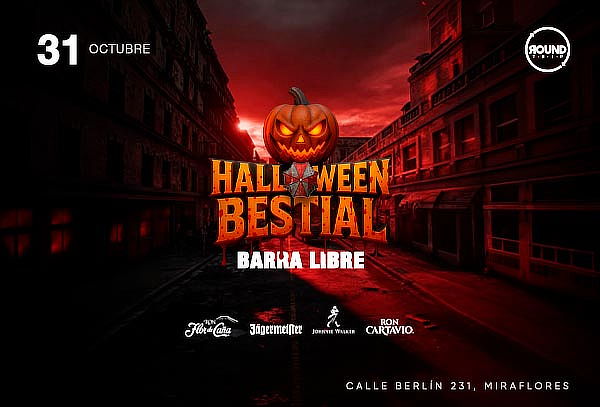 Halloween Bestial 2026 con Barra libre en Miraflores
