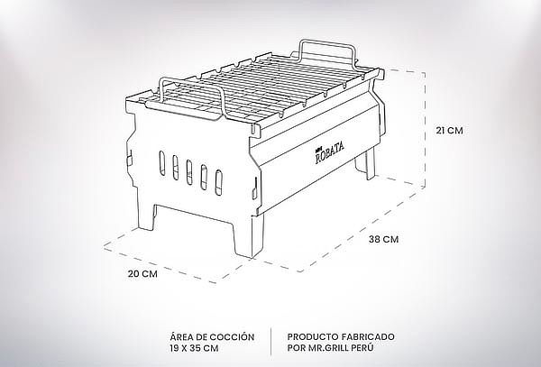 Parrilla Portátil Mini Robata de Mr. Grill Perú