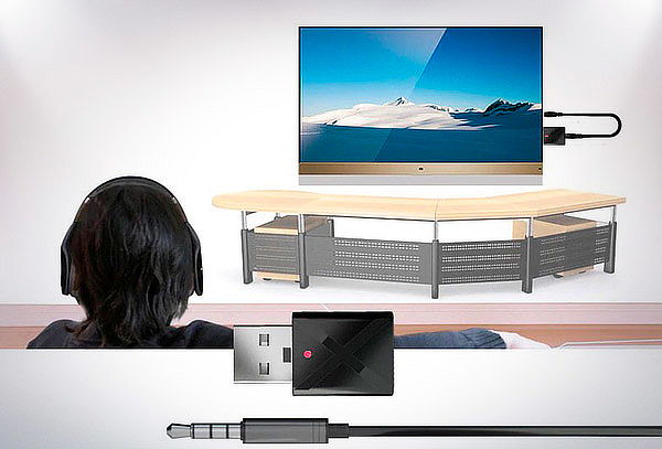 Transmisor Bluetoth 5.0 con Conexion Auxiliar para TV PC 