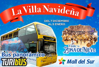 ¡TURIBUS te lleva a la Villa de Papá Noél + Mundo de Nieve!