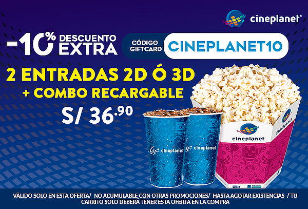 Cineplanet | 2 Entradas 2D