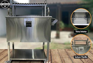 Caja China de Acero Quirúrgico con Parrilla ¡2 en 1!