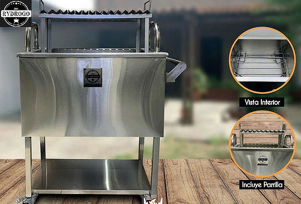 Caja China de Acero Quirúrgico con Parrilla ¡2 en 1!