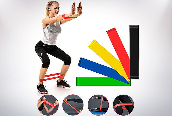 Bandas o Ligas Elasticas De Resistencia Ejercicios Pack 5