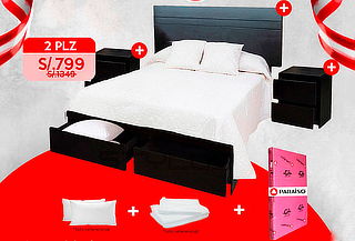 Juego de Dormitorio Completo 2 PLZ + Almohadas y Más