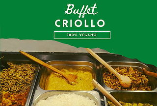¡Come Todo lo que Quieras! Delicioso Buffet Criollo Vegano + Bebida Ilimitada